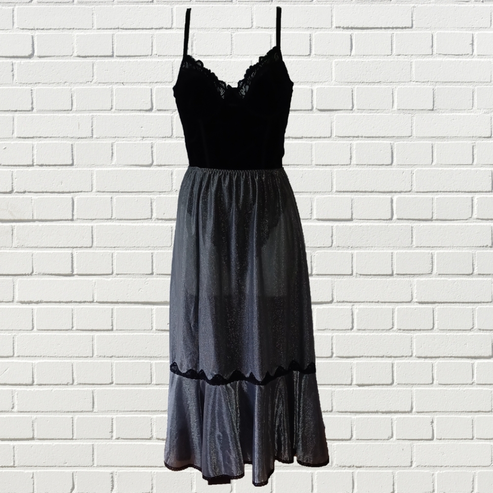 Black Velvet and Lace Body Suit Bundle with Skirt